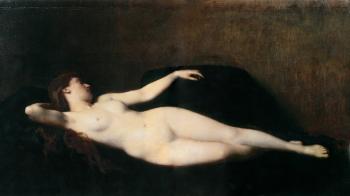 讓 雅尅 亨納 donna sul divano nero 讓 雅尅 亨納 donna sul divano nero